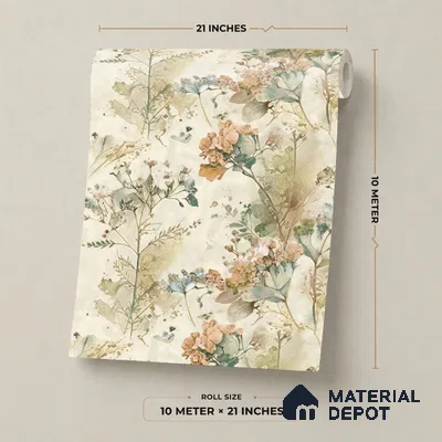 03-555-03 | 10 Meter x 21 Inches Florals Look Wallpaper - 57.41 Sq. Ft.