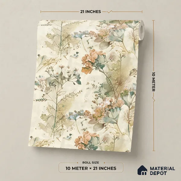 03-555-03 | 10 Meter x 21 Inches Florals Look Wallpaper - 57.41 Sq. Ft.