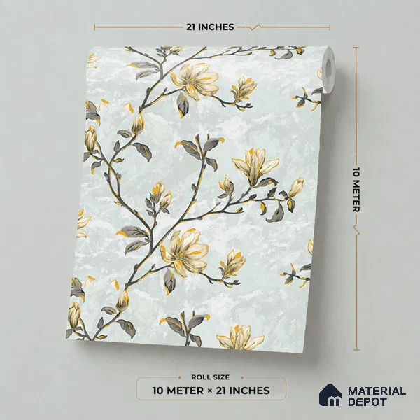 06-555-06 | 10 Meter x 21 Inches Florals Look Wallpaper - 57.41 Sq. Ft.