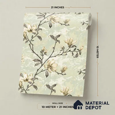 07-555-07 | 10 Meter x 21 Inches Florals Look Wallpaper - 57.41 Sq. Ft.