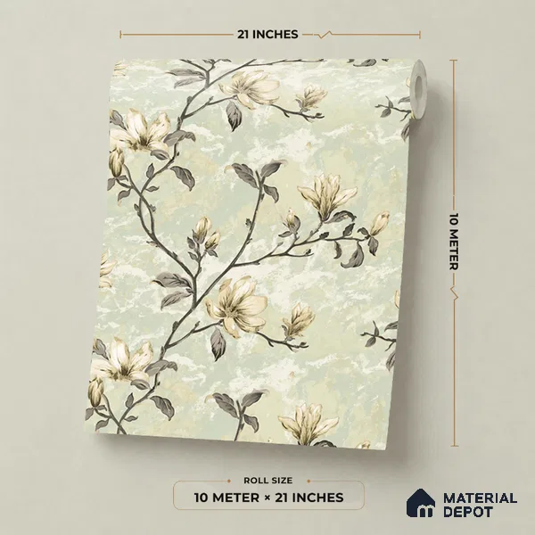 07-555-07 | 10 Meter x 21 Inches Florals Look Wallpaper - 57.41 Sq. Ft.