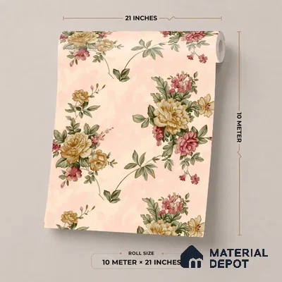21-555-21 | 10 Meter x 21 Inches Florals Look Wallpaper - 57.41 Sq. Ft.