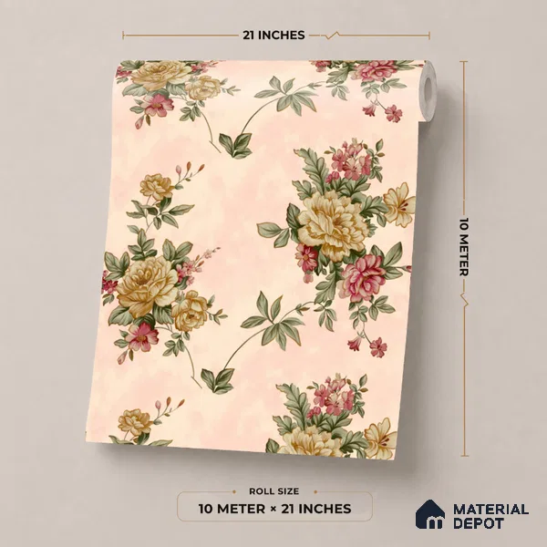 21-555-21 | 10 Meter x 21 Inches Florals Look Wallpaper - 57.41 Sq. Ft.