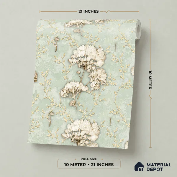 29-555-29 | 10 Meter x 21 Inches Florals Look Wallpaper - 57.41 Sq. Ft.