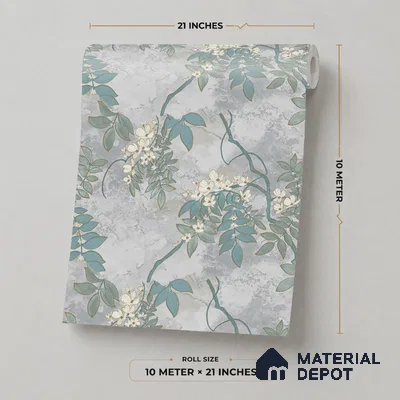 30-555-30 | 10 Meter x 21 Inches Florals Look Wallpaper - 57.41 Sq. Ft.
