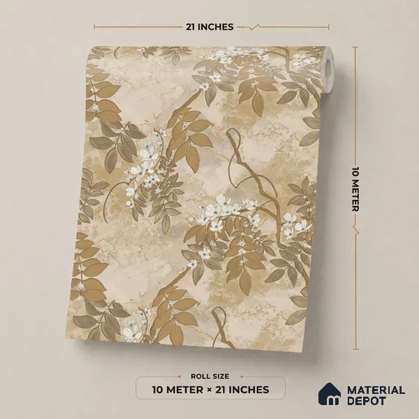 31-555-31 | 10 Meter x 21 Inches Florals Look Wallpaper - 57.41 Sq. Ft.