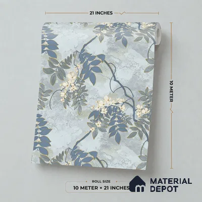 32-555-32 | 10 Meter x 21 Inches Florals Look Wallpaper - 57.41 Sq. Ft.