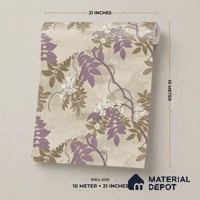 33-555-33 | 10 Meter x 21 Inches Florals Look Wallpaper - 57.41 Sq. Ft.