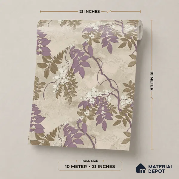 33-555-33 | 10 Meter x 21 Inches Florals Look Wallpaper - 57.41 Sq. Ft.