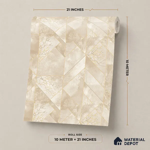 34-555-34 | 10 Meter x 21 Inches Patterned Look Wallpaper - 57.41 Sq. Ft.