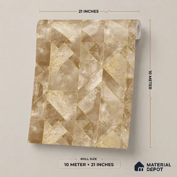 35-555-35 | 10 Meter x 21 Inches Patterned Look Wallpaper - 57.41 Sq. Ft.