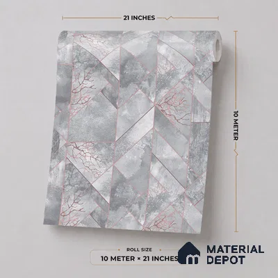 37-555-37 | 10 Meter x 21 Inches Patterned Look Wallpaper - 57.41 Sq. Ft.