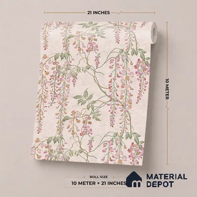 44-555-44 | 10 Meter x 21 Inches Tropical Look Wallpaper - 57.41 Sq. Ft.