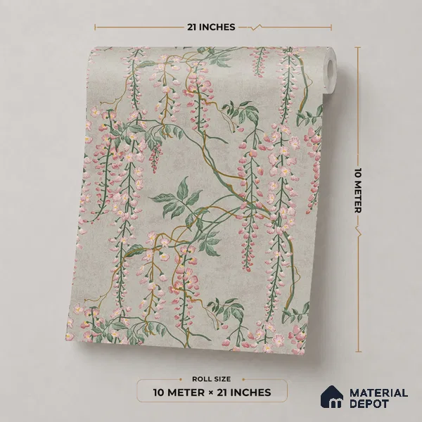 45-555-45 | 10 Meter x 21 Inches Tropical Look Wallpaper - 57.41 Sq. Ft.