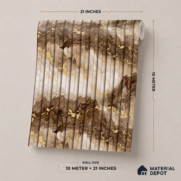 55-555-55 | 10 Meter x 21 Inches Stripes Look Wallpaper - 57.41 Sq. Ft.