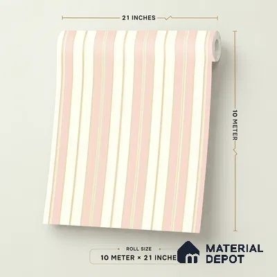 KD4014-1 | 10 Meter x 21 Inches Stripes Look Wallpaper - 57.41 Sq. Ft. | Minimum 15% wastage during installation