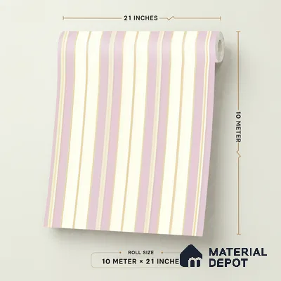 KD4014-3 | 10 Meter x 21 Inches Stripes Look Wallpaper - 57.41 Sq. Ft. | Minimum 15% wastage during installation