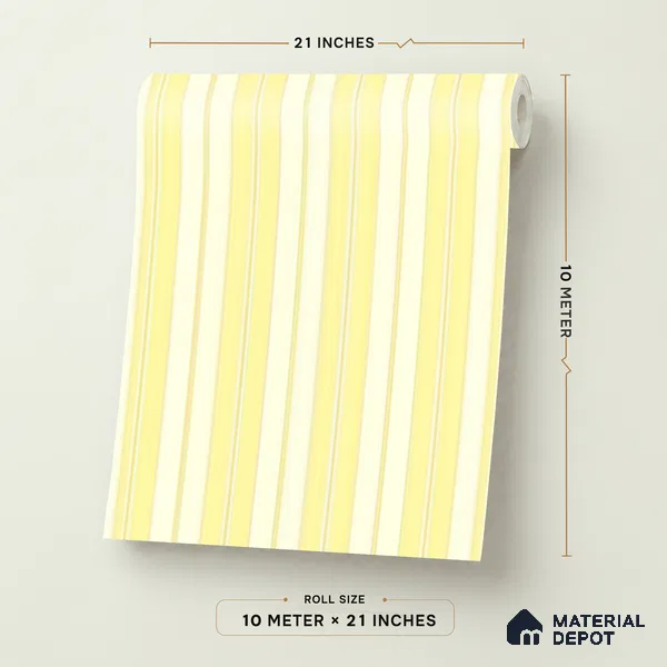 KD4014-4 | 10 Meter x 21 Inches Stripes Look Wallpaper - 57.41 Sq. Ft. | Minimum 15% wastage during installation