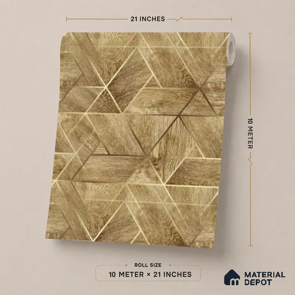 WK25-2523 | 10 Meter x 21 Inches Wood Look Wallpaper - 57.41 Sq. Ft. | Minimum 15% wastage during installation