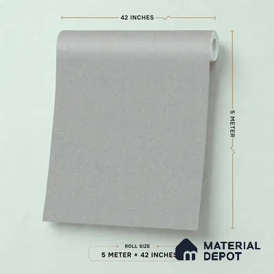 88577-4 | Grey Woven Mesh PVC Textured Wallpaper - 5 Meter x 42 Inch, 57 Sq. Ft. (Min. 15% Wastage)
