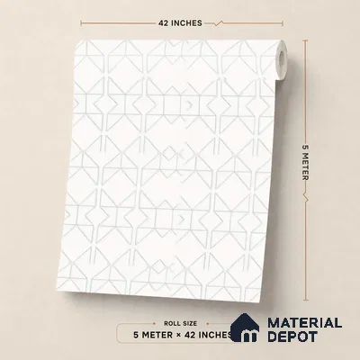 88578-1 | White & Gold Angular Line Grid PVC Patterned Wallpaper - 5 Meter x 42 Inch, 57 Sq. Ft. (Min. 15% Wastage)