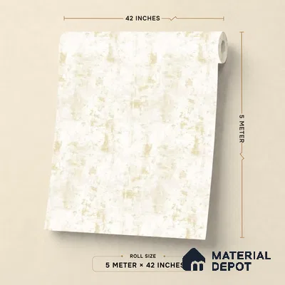 88580-2 | White Patina Plaster PVC Textured Wallpaper - 5 Meter x 42 Inch, 57 Sq. Ft. (Min. 15% Wastage)