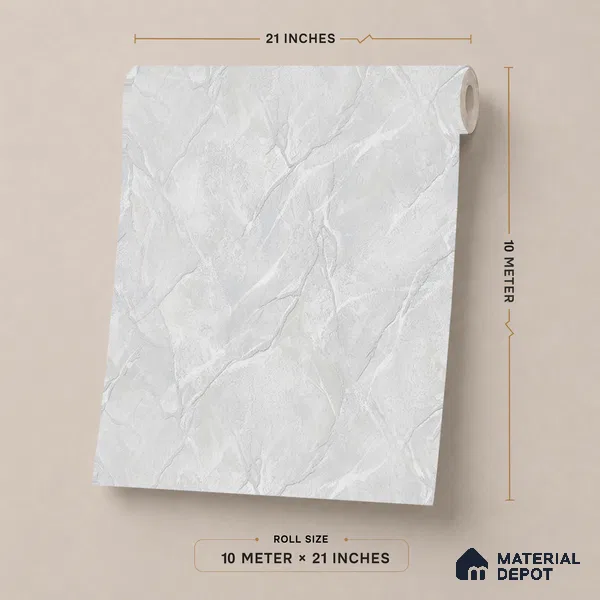 ST021020 | 10.05 Meter x 20.86 Inches Marble Look Wallpaper - 57.33 Sq. Ft. | Minimum 10% wastage during installation