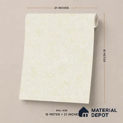 ST021032 | Pale Cream Soft Mottled PVC Patterned Wallpaper - 10.05 Meter x 20.86 Inches, 57.33 Sq. Ft. (Min. 15% Wastage)