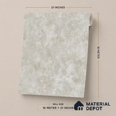 ST021038 | Pale Grey Mottled Stone PVC Patterned Wallpaper - 10.05 Meter x 20.86 Inches, 57.33 Sq. Ft. (Min. 15% Wastage)