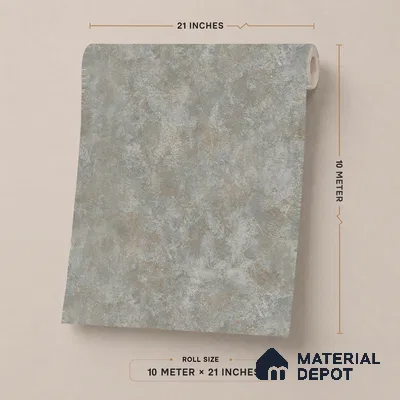 ST021040 | Grey Mottled Stone PVC Patterned Wallpaper - 10.05 Meter x 20.86 Inches, 57.33 Sq. Ft. (Min. 15% Wastage)