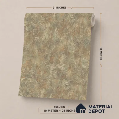 ST021070 | Brown Tan Mottled Plaster PVC Patterned Wallpaper - 10.05 Meter x 20.86 Inches, 57.33 Sq. Ft. (Min. 15% Wastage)