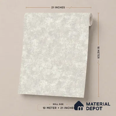 ST021079 | Greige Cloudy Plaster PVC Patterned Wallpaper - 10.05 Meter x 20.86 Inches, 57.33 Sq. Ft. (Min. 15% Wastage)