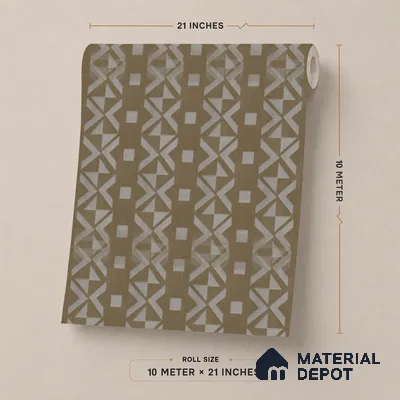 AMBL23433 | Dark Brown Cross Diamond Patterned Wallpaper - 10 Meter x 21 Inches, 57.05 Sq. Ft. (Min. 15% Wastage)