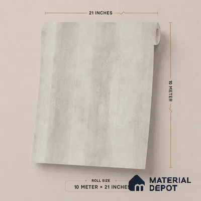 AMBL23445 | Grey Wide Stripes Textured Wallpaper - 10 Meter x 21 Inches, 57.05 Sq. Ft. (Min. 15% Wastage)