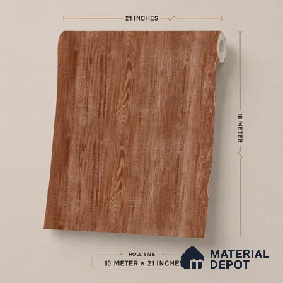 FE511-1 | 10 Meter x 21 Inch PVC Wood Look Wallpaper - 57 Sq. Ft. | Minimum 15% wastage during installation