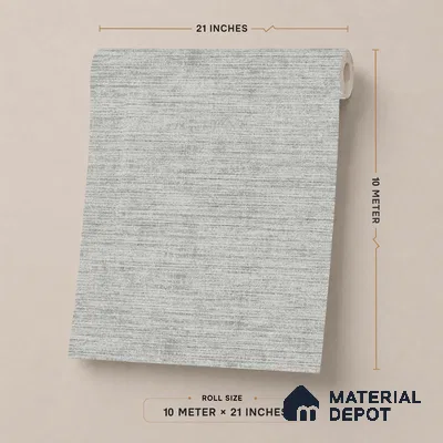 AMBL23422 | Grey Horizontal Streaks Textured Wallpaper - 10 Meter x 21 Inches, 57.05 Sq. Ft. (Min. 15% Wastage)