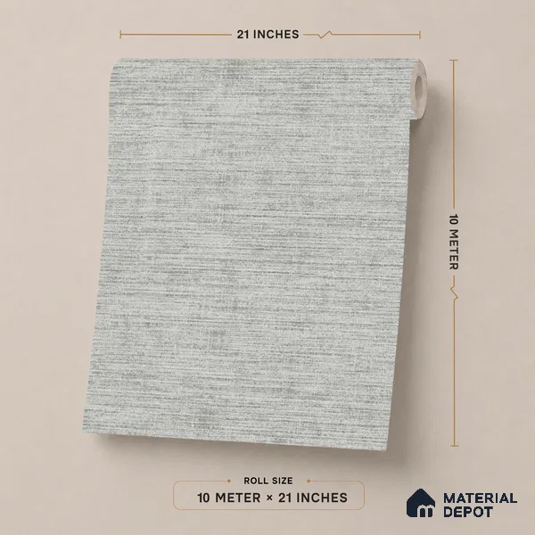 AMBL23422 | Grey Horizontal Streaks Textured Wallpaper - 10 Meter x 21 Inches, 57.05 Sq. Ft. (Min. 15% Wastage)