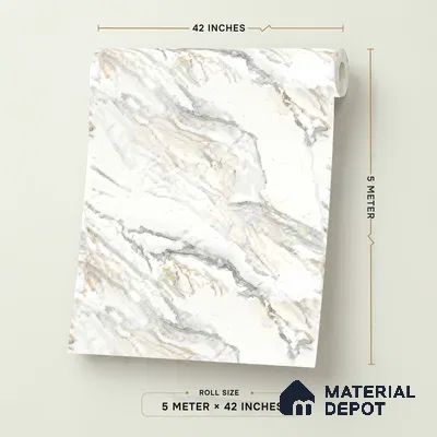 85111-2 | 5 Meter x 42 Inch PVC Marble Look Wallpaper - 57 Sq. Ft. | Minimum 10% wastage during installation