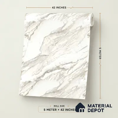 85110-3 | 5 Meter x 42 Inch PVC Marble Look Wallpaper - 57 Sq. Ft. | Minimum 10% wastage during installation