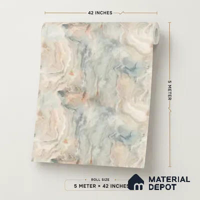 85109-4 | 5 Meter x 42 Inch PVC Marble Look Wallpaper - 57 Sq. Ft. | Minimum 10% wastage during installation