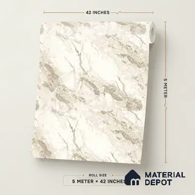 85108-2 | 5 Meter x 42 Inch PVC Marble Look Wallpaper - 57 Sq. Ft. | Minimum 10% wastage during installation