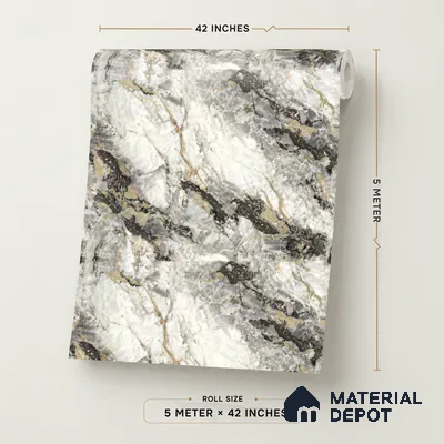 85108-5 | 5 Meter x 42 Inch PVC Marble Look Wallpaper - 57 Sq. Ft. | Minimum 10% wastage during installation