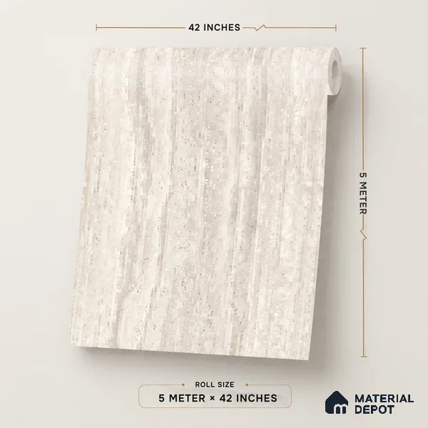 85104-1 | 5 Meter x 42 Inch PVC Marble Look Wallpaper - 57 Sq. Ft. | Minimum 10% wastage during installation