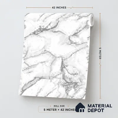 85102-3 | 5 Meter x 42 Inch PVC Marble Look Wallpaper - 57 Sq. Ft. | Minimum 10% wastage during installation