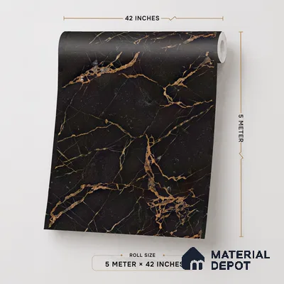 85102-4 | 5 Meter x 42 Inch PVC Marble Look Wallpaper - 57 Sq. Ft. | Minimum 10% wastage during installation