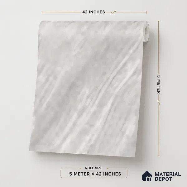 85100-2 | 5 Meter x 42 Inch PVC Marble Look Wallpaper - 57 Sq. Ft. | Minimum 10% wastage during installation