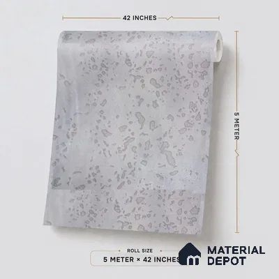 RD2604 | Grey Leopard Spots PVC Textured Wallpaper - 10 Meter x 21 Inch, 57 Sq. Ft. (Min. 15% Wastage)