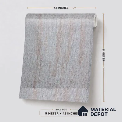 RD2615 | Grey Streaked Brush PVC Textured Wallpaper - 10 Meter x 21 Inch, 57 Sq. Ft. (Min. 15% Wastage)