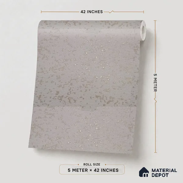 RD2619 | Taupe Gold Flecks PVC Textured Wallpaper - 10 Meter x 21 Inch, 57 Sq. Ft. (Min. 15% Wastage)