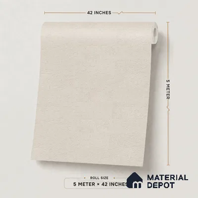 RD2633 | Beige Soft Plaster PVC Textured Wallpaper - 10 Meter x 21 Inch, 57 Sq. Ft. (Min. 15% Wastage)